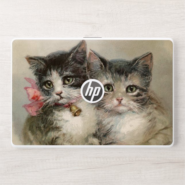 Vintage Kittens HP Laptop Skin (Front)