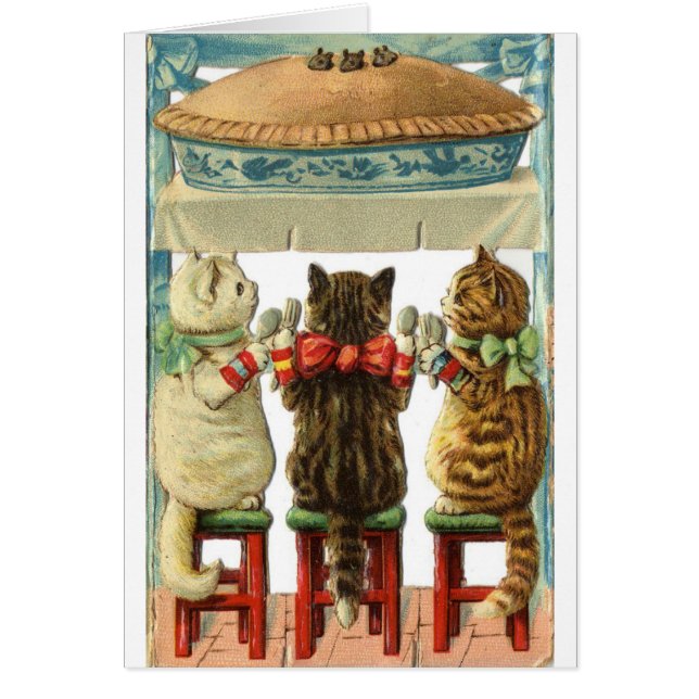 Vintage - Kittens Ready for Mouse Pie, Cards (Front)