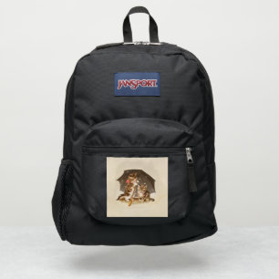 Vintage Kittens Under Umbrella Antique Cat art JanSport Backpack
