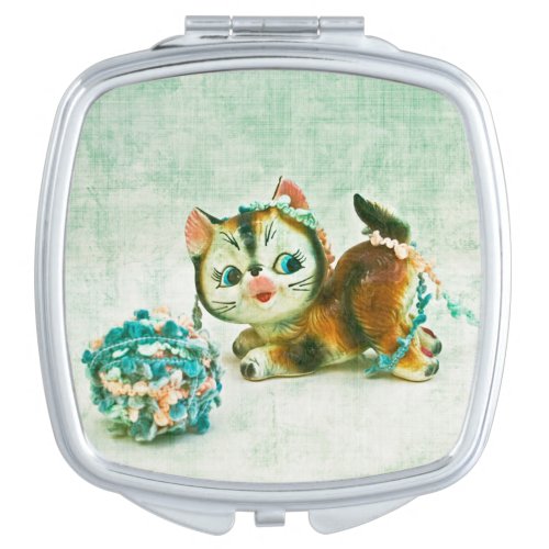 Vintage Kitty Cat Mirror For Makeup