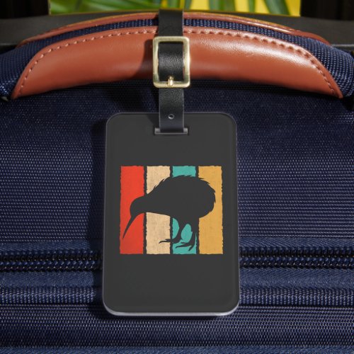 Vintage Kiwi Bird Lover Retro Style Kiwi Bird Luggage Tag