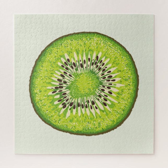 Vintage kiwi slice pattern. jigsaw puzzle (Vertical)