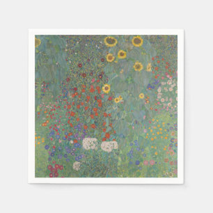Vintage Klimt Farm Garden Sunflowers Floral Art Napkins