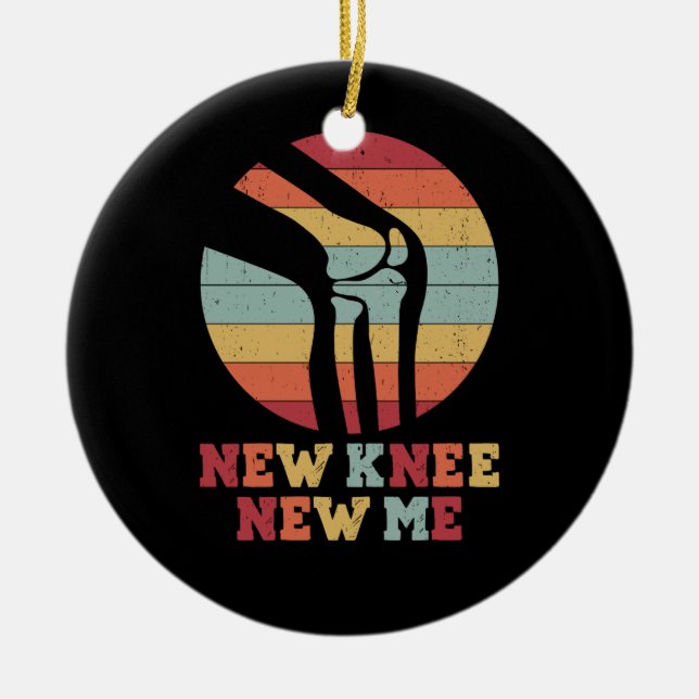 Vintage Knee Replacement Surgery Recovery New Knee Ceramic Ornament (Front)
