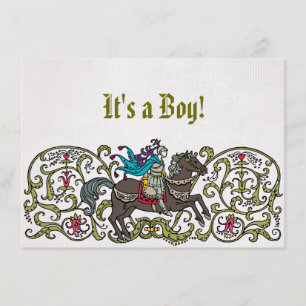 Vintage Knight Baby Shower Invitation