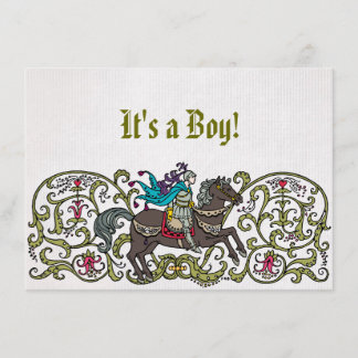 Vintage Knight Baby Shower Invitation