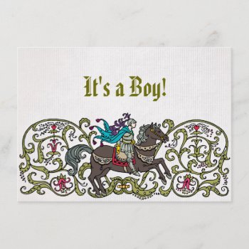 Vintage Knight Baby Shower Invitation by BabiesGalore at Zazzle