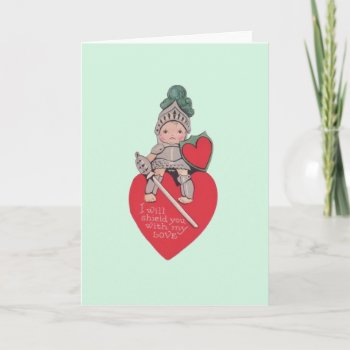 Vintage Knight Valentine's Day Greeting Card by RetroMagicShop at Zazzle