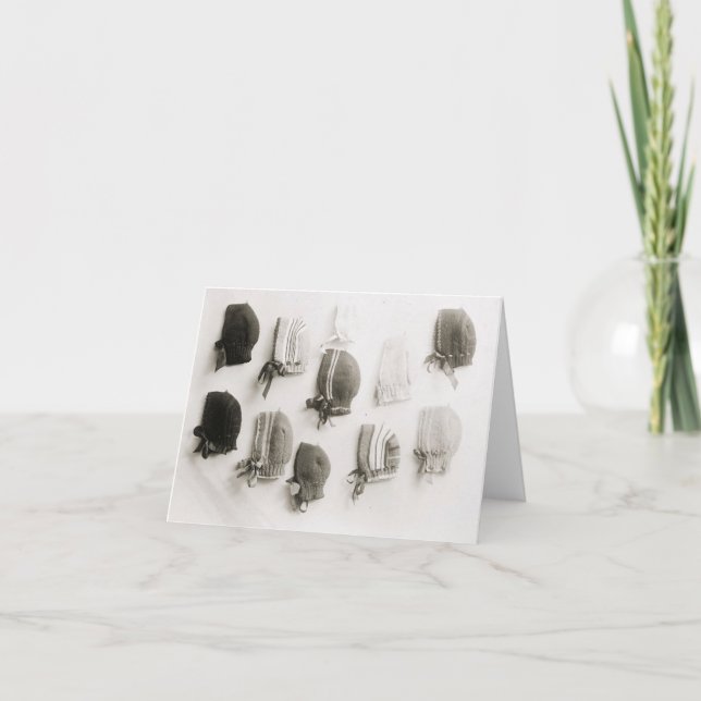 Vintage knitted hats note cards (Front)