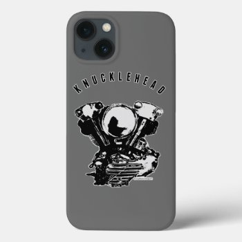 Vintage Knucklehead Motorcycle Engine Iphone 13 Case by SmokyKitten at Zazzle