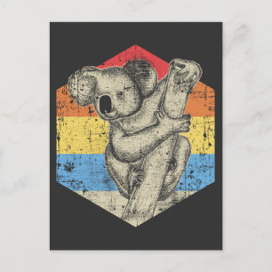 Vintage Koala Art Australian Animal lover Postcard