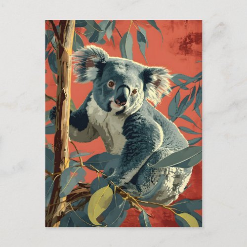 Vintage Koala Timeless Wildlife Charm Postcard