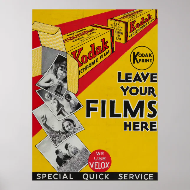 Vintage Kodak Print Advertisement Poster | Zazzle