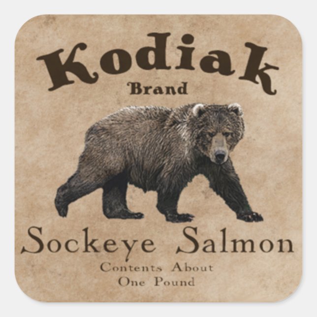 Vintage Kodiak Salmon Label (Front)
