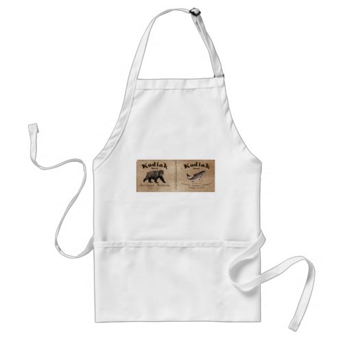 Vintage Kodiak Salmon Label Adult Apron