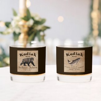 Vintage Kodiak Salmon Label (Bear)
