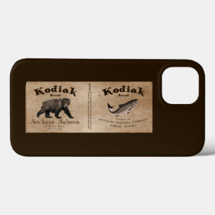 Vintage Kodiak Salmon Label iPhone 13 Case