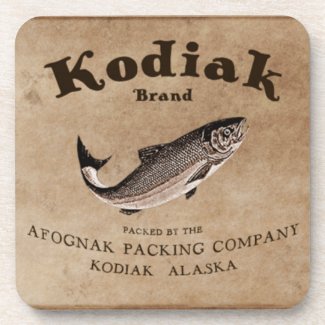 Vintage Kodiak Salmon Label