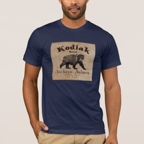 Vintage Kodiak Salmon Label T_Shirt