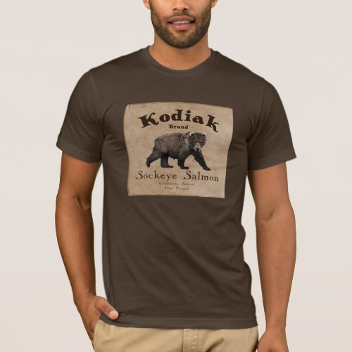 Vintage Kodiak Salmon Label T_Shirt