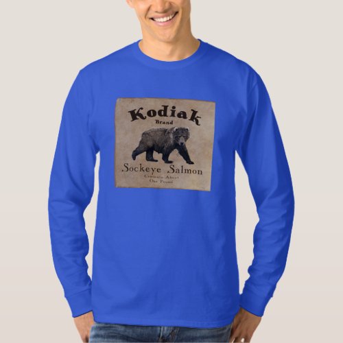 Vintage Kodiak Salmon Label T_Shirt