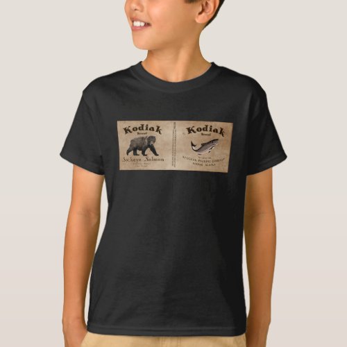 Vintage Kodiak Salmon Label T_Shirt