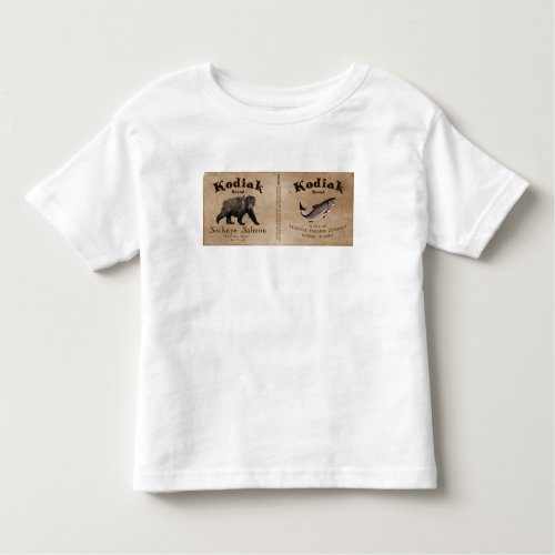 Vintage Kodiak Salmon Label Toddler T_shirt