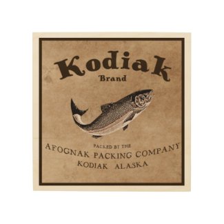 Vintage Kodiak Salmon Label