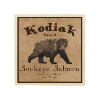 Vintage Kodiak Salmon Label