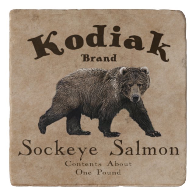 Vintage Kodiak Salmon Trivet (Front)