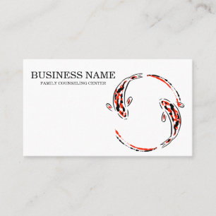 Vintage Koi Fish Mental Health Counsellor Therapy  Business Card