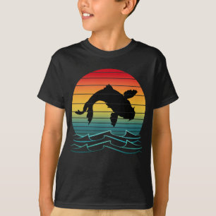 Vintage Koi Fish Sunset Scenery T-Shirt