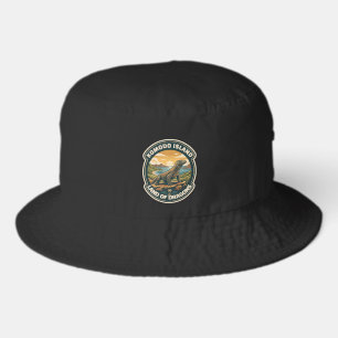 Vintage Komodo Island National Park Indonesia Bucket Hat