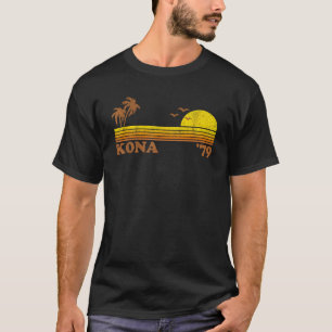 Vintage Kona Hawaii Beach Retro Hawaiian Surfing 7 T-Shirt
