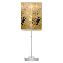 Vintage Korean cat art table lamp