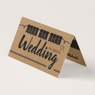 Vintage Kraft Paper, Photo Save The Date Card