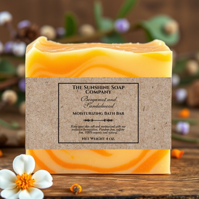 Vintage Kraft Paper Style Soap Belly Band (Creator Uploaded)