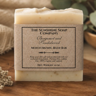 Vintage Kraft Paper Style Soap Belly Band