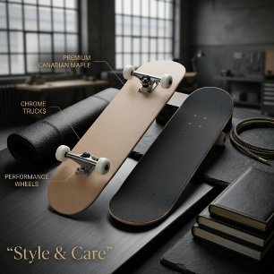 Vintage Kraft Style Skateboard Bold Design