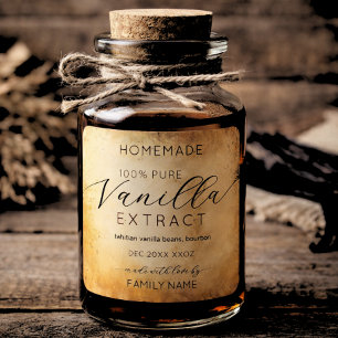 Vintage Kraft vanilla extract product labels