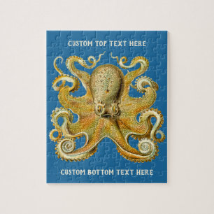 Vintage Kraken, Octopus Gamochonia, Ernst Haeckel Jigsaw Puzzle