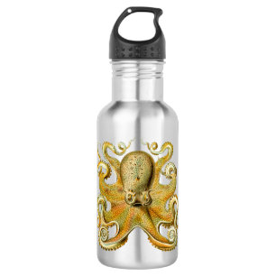 Vintage Kraken, Octopus Gamochonia, Ernst Haeckel Water Bottle