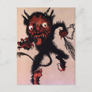 Vintage Krampus Art Postcard