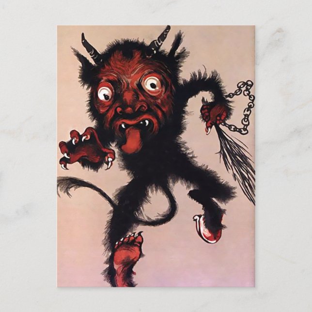 Vintage Krampus Art Postcard (Front)