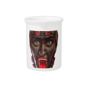 vintage krampus beverage pitcher