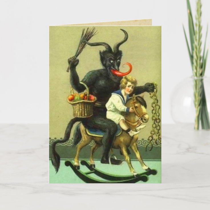 Vintage Krampus Card | Zazzle