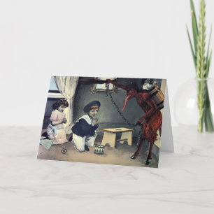 Vintage Krampus Christmas Holiday Card