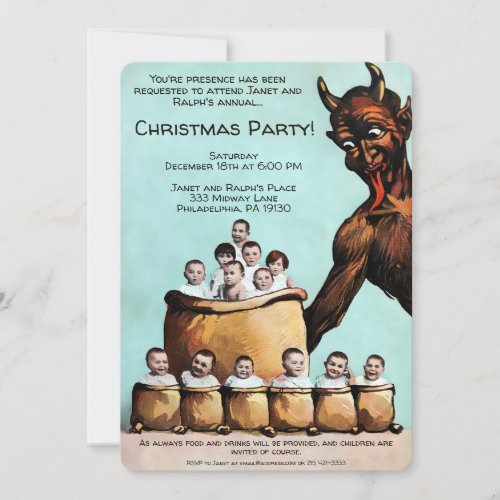 Vintage Krampus Customizable Party Invitation