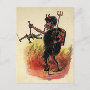 Vintage Krampus Devil Postcard