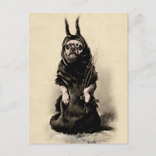 Vintage Krampus Dog Postcard